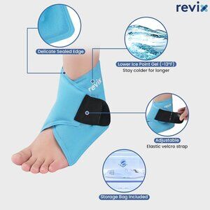 REVIX Ankle Ice Pack Wrap – Reusable Gel Cold